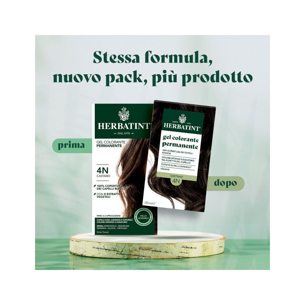 Herbatint Gel Colorante Permanente 4N Castano 170ml-6