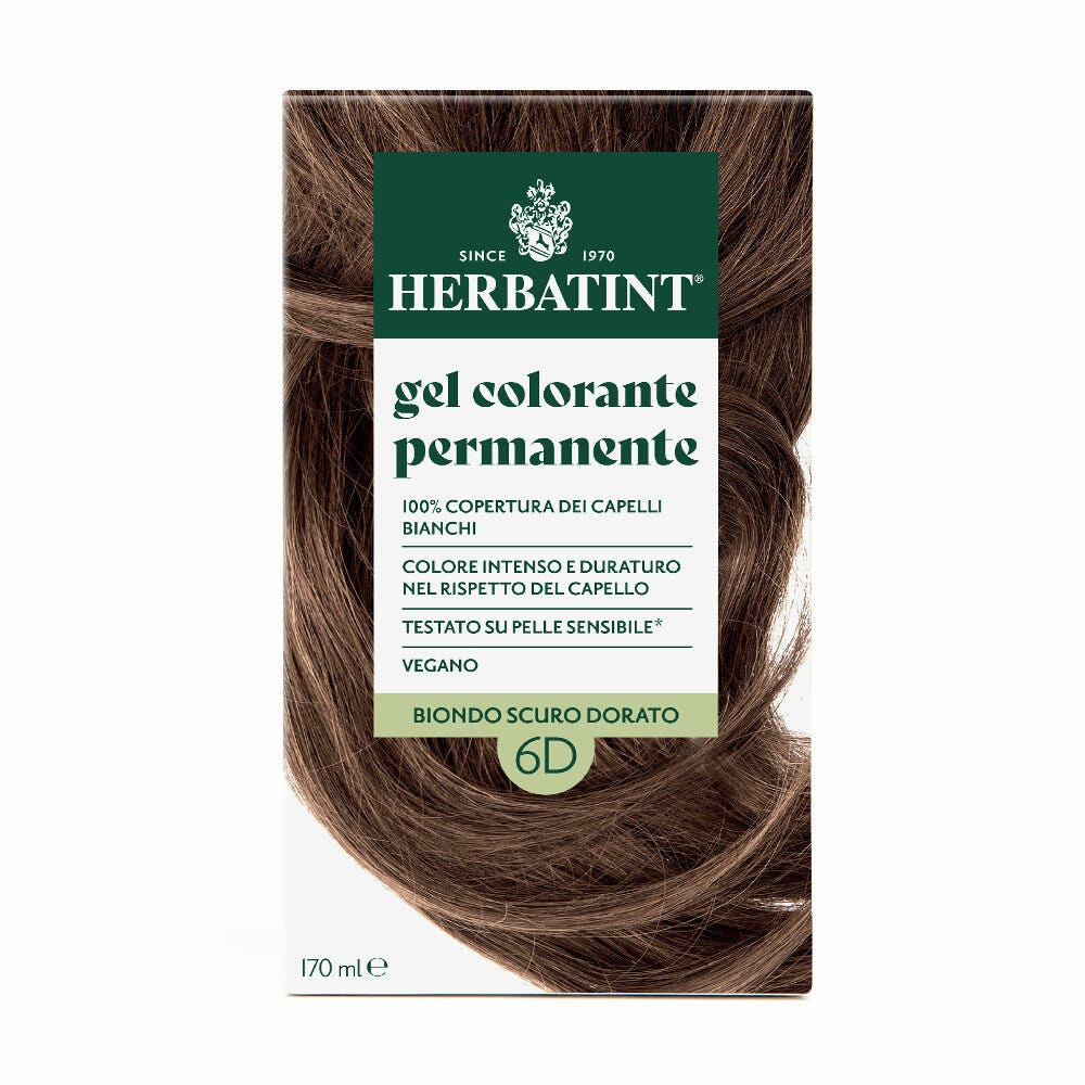 Herbatint Tintura Per Capelli Gel Permanente 6D Biondo Scuro Dorato 170ml-2