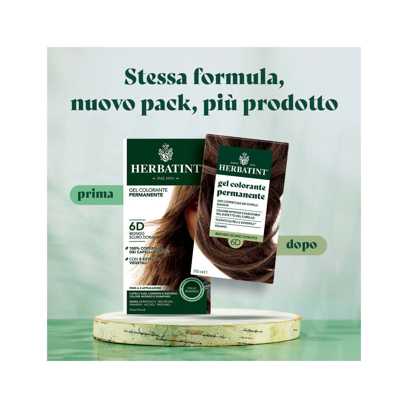 Herbatint Tintura Per Capelli Gel Permanente 6D Biondo Scuro Dorato 170ml-6
