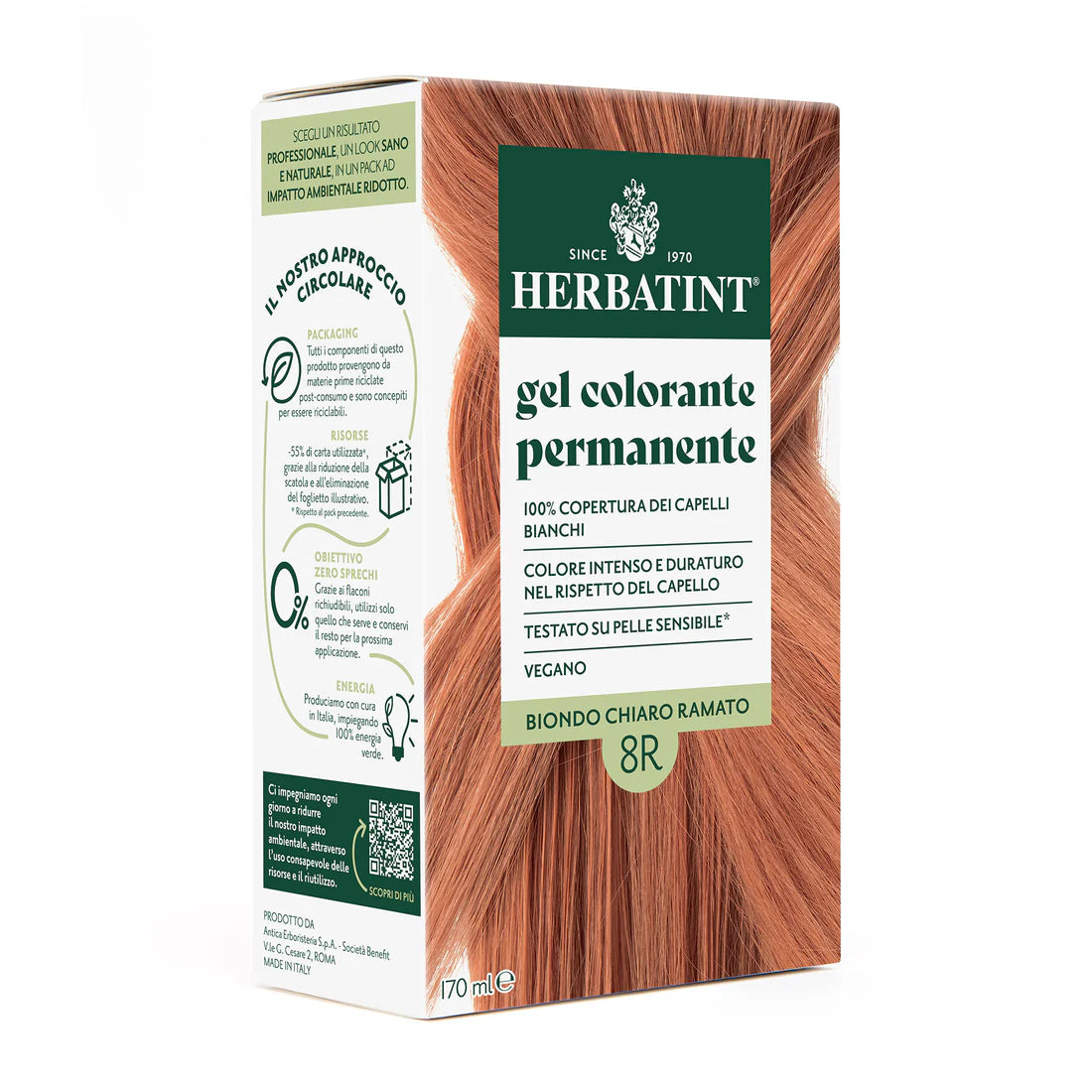 Herbatint 8r Biondo Chiaro Ramato 170 ml