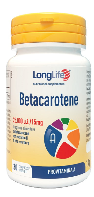 Longlife Betacarotene 25.000u.i./15mg 30 Compresse