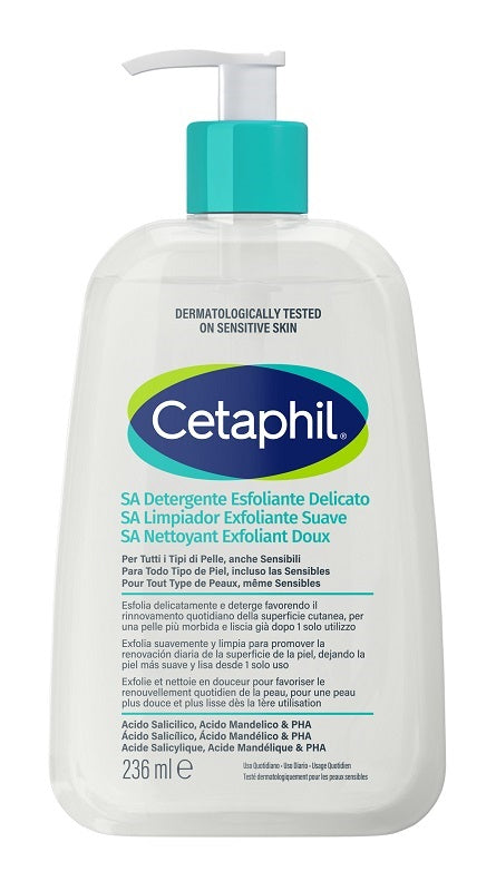 Cetaphil Detergente Esfoliante Schiumogeno Detergente Viso Levigante e Rinnovatore 236 ml