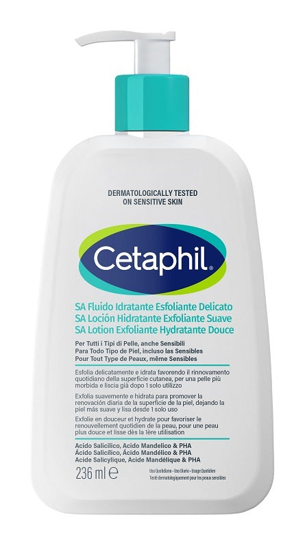 Cetaphil Fluido Esfoliante Trattamento Idratante e Levigante per Viso e Corpo 236 ml