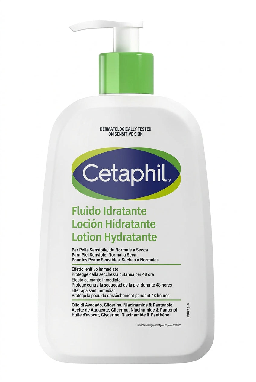 Cetaphil Fluido Idratante Idratazione 48 Ore per Viso e Corpo 1000ml