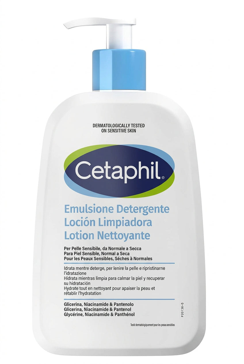 Cetaphil Emulsione Detergente Delicato per Viso e Corpo, Pelle Sensibile 1000ml