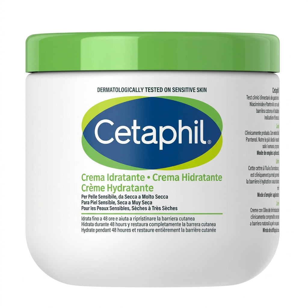 Cetaphil Crema Idratante Crema per Pelle Sensibile, Secca e Molto Secca 566 g