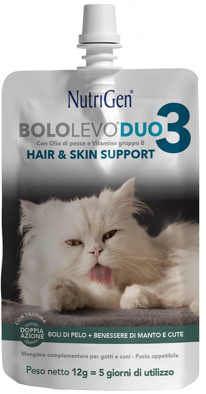 Bololevo Duo Hair & Skin Support Boli di Pelo per Cani e Gatti 12 g