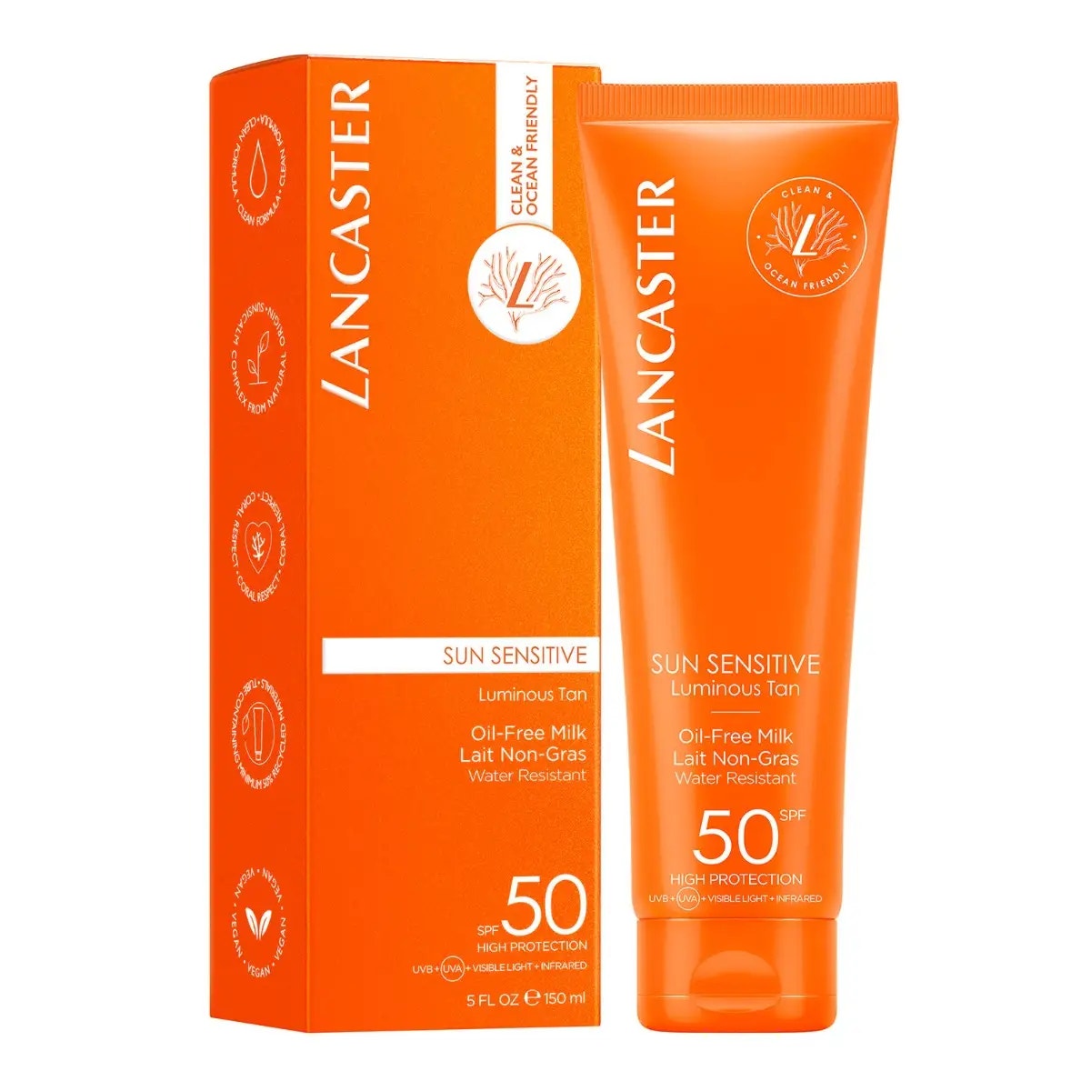 Lancaster Sun Sensitive Luminous Tan Oil-Free Milk SPF 50 Corpo 150ml-1