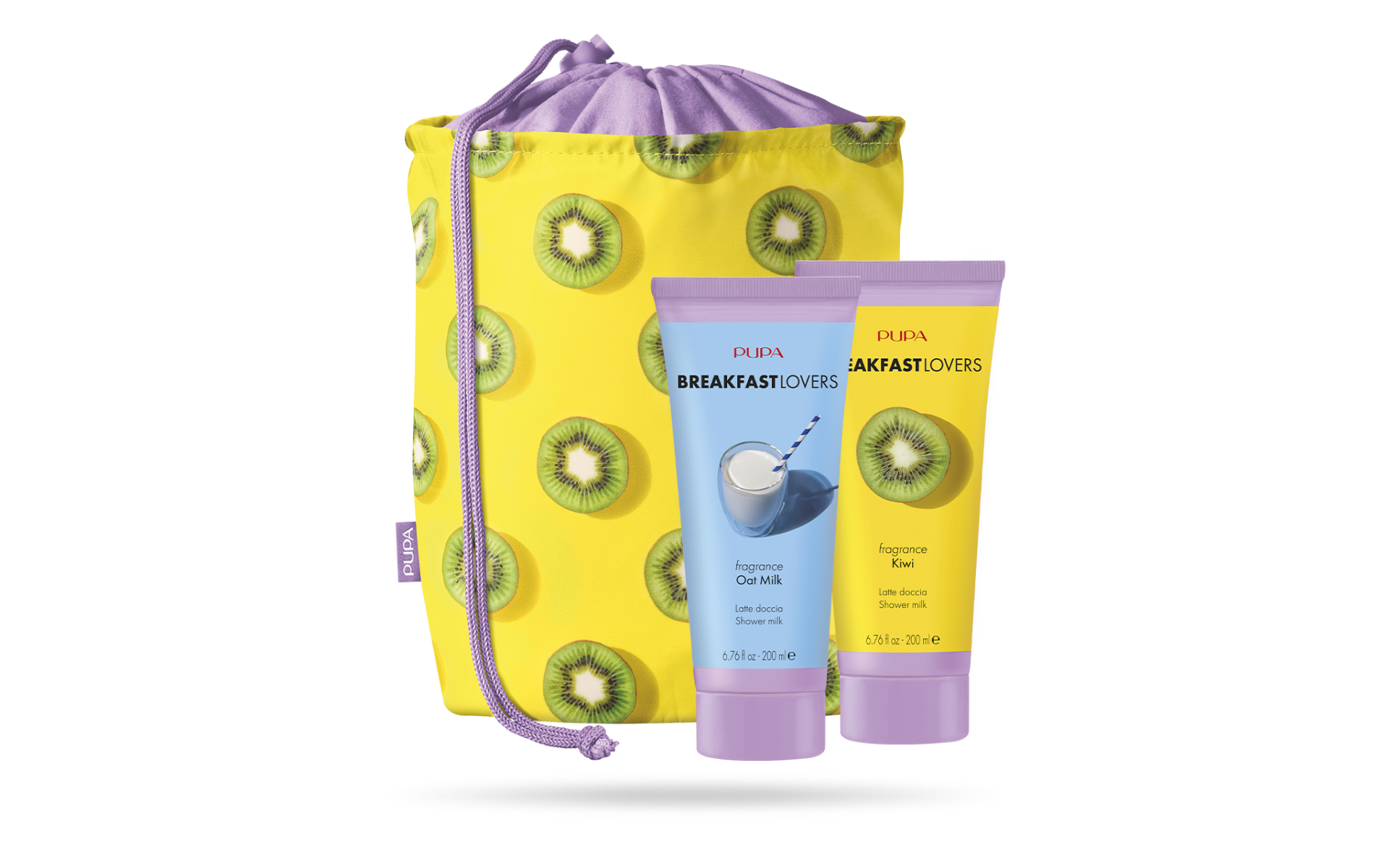 Pupa Breakfast Lovers Kit 3 Latte Doccia 2x200ml 003 Kiwi/Oat Milk-1