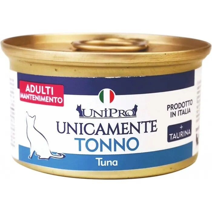 Unipro Unicamente Tonno Cibo Umido Gatti Adulti Barattolo 85g-2