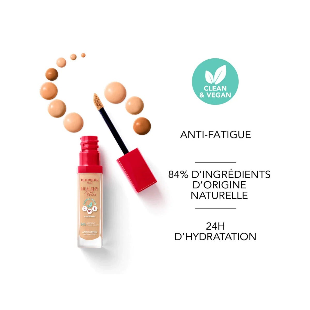 Bourjois Healthy Mix Correttore Colore N 52,5 Vanilla 10ml-3