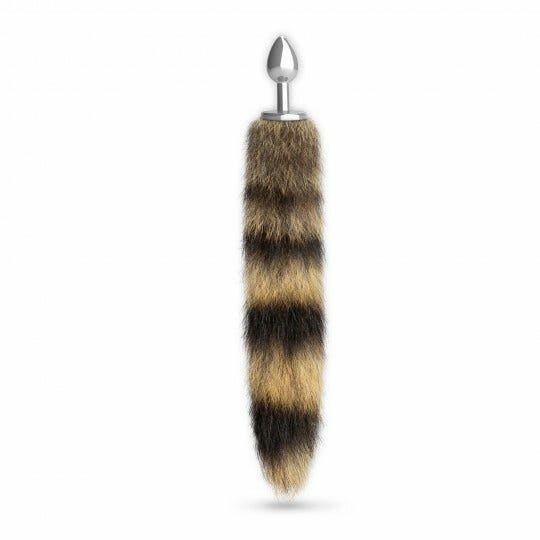 Crushious Plug Anale Foxy in Metallo Argentato con Coda-8