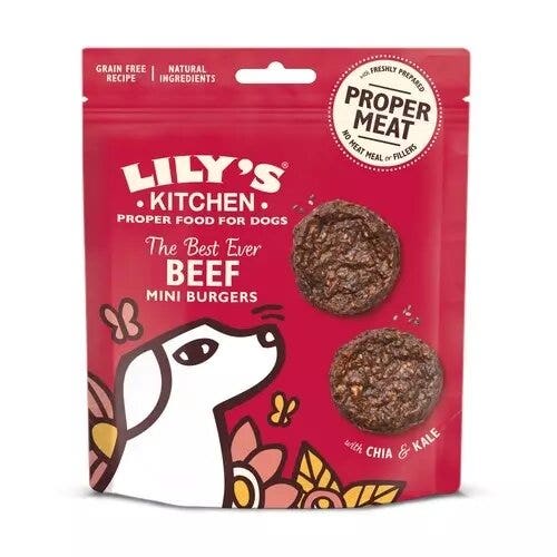 Lily's Kitchen The Best Ever Beef Mini Burgers Snacks Dog 70g-1