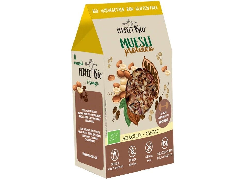 Perfect Bio Muesli Proteico Arachidi Cacao 275g-1