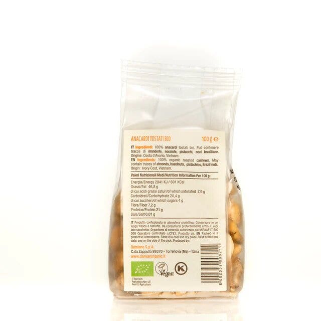 Damiano Anacardi Tostati Bio 100g-1