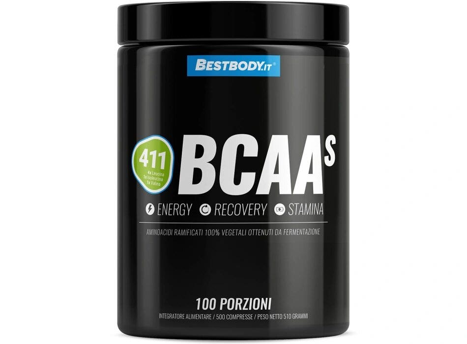 BestBody BCAAs 4:1:1 Aminoacidi Ramificati con Vitamina B1 e B6 500 Compresse-1