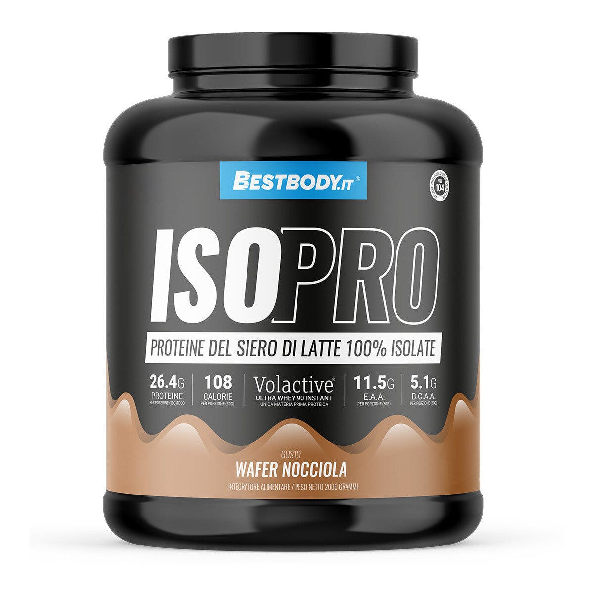 BestBody Sport IsoPro 100% Isolate Volactive Gusto Wafer Nocciola 2kg-1