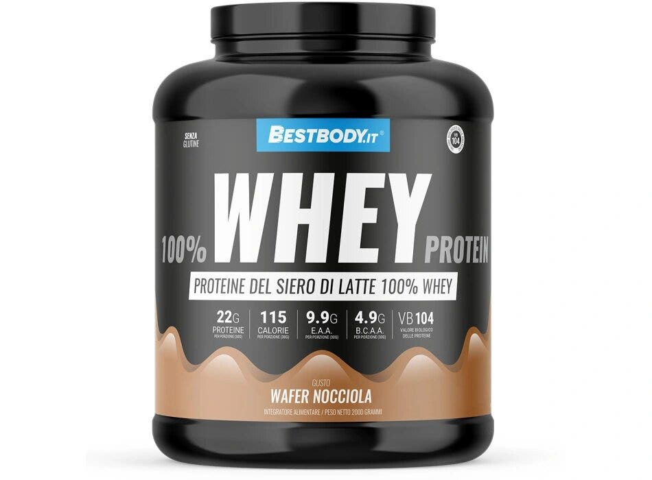 BestBody 100% Whey Protein Gusto Wafer Nocciola 2 Kg-4