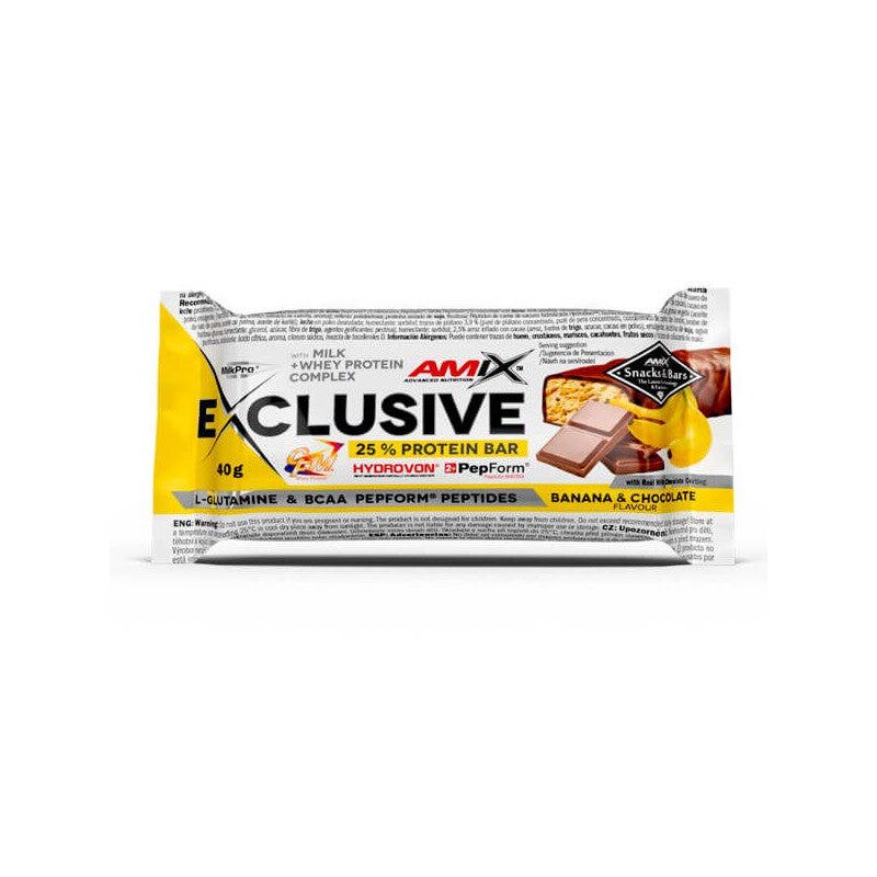 Newtritions Amix Exclusive Protein Bar Barretta Proteica Gusto Banana & Cioccolato 40g-1