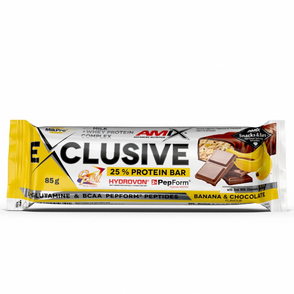 Newtritions Amix Exclusive Protein Bar Barretta Proteica Gusto Banana & Cioccolato 85g-1