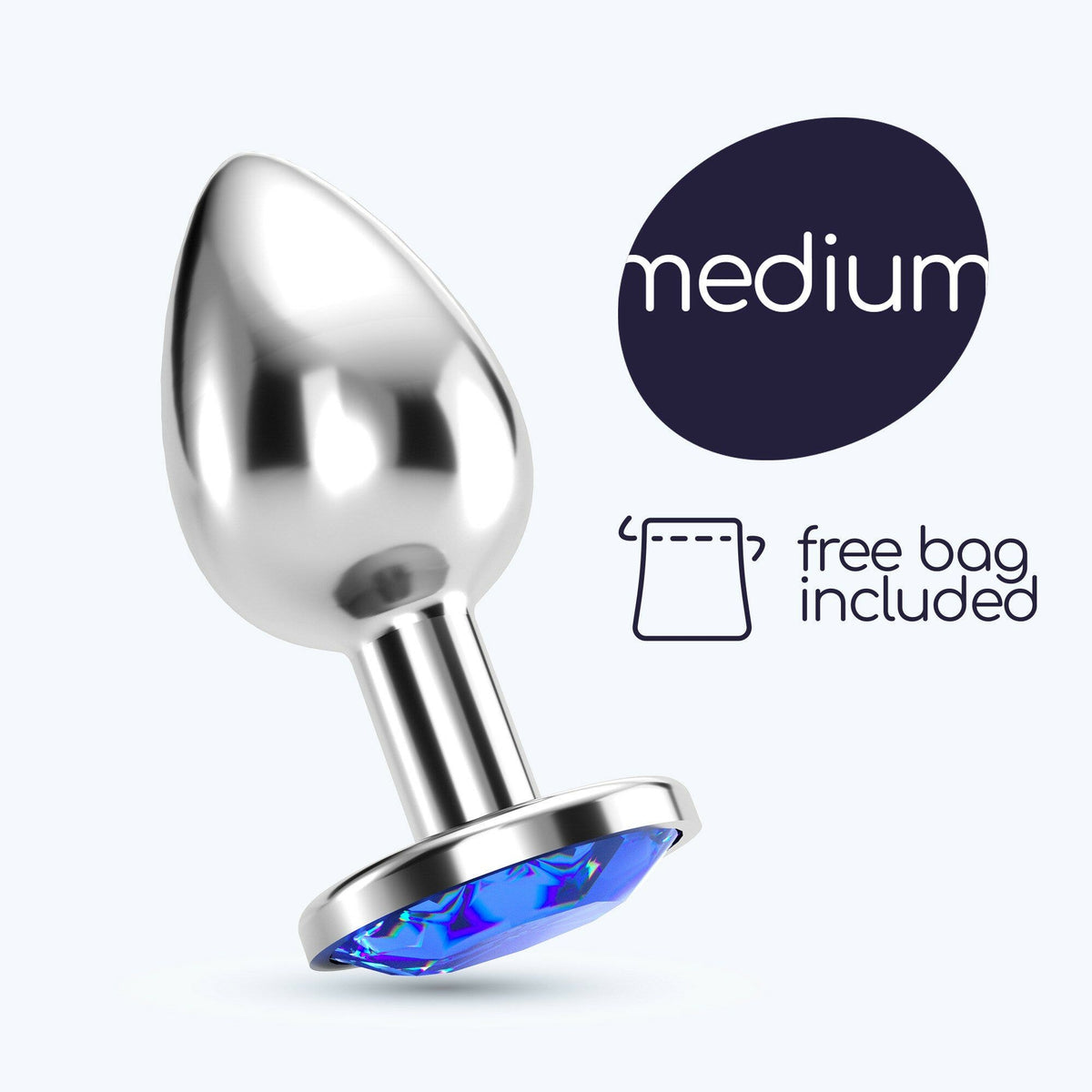 Crushious Plug Anale Bijou Gioiello Blu Grande-3