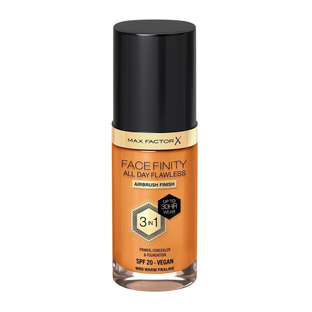 Max Factor Fondotinta Facefinity All Day Flawless 3In1 W89 Warm Praline 30ml-1