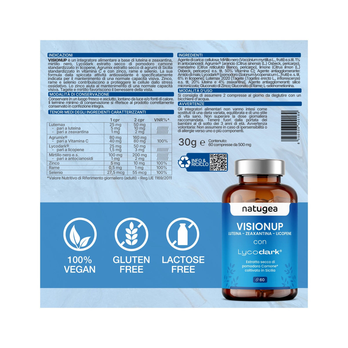 Natugea VisionUp Luteina e Zeaxantina 60 Compresse-7