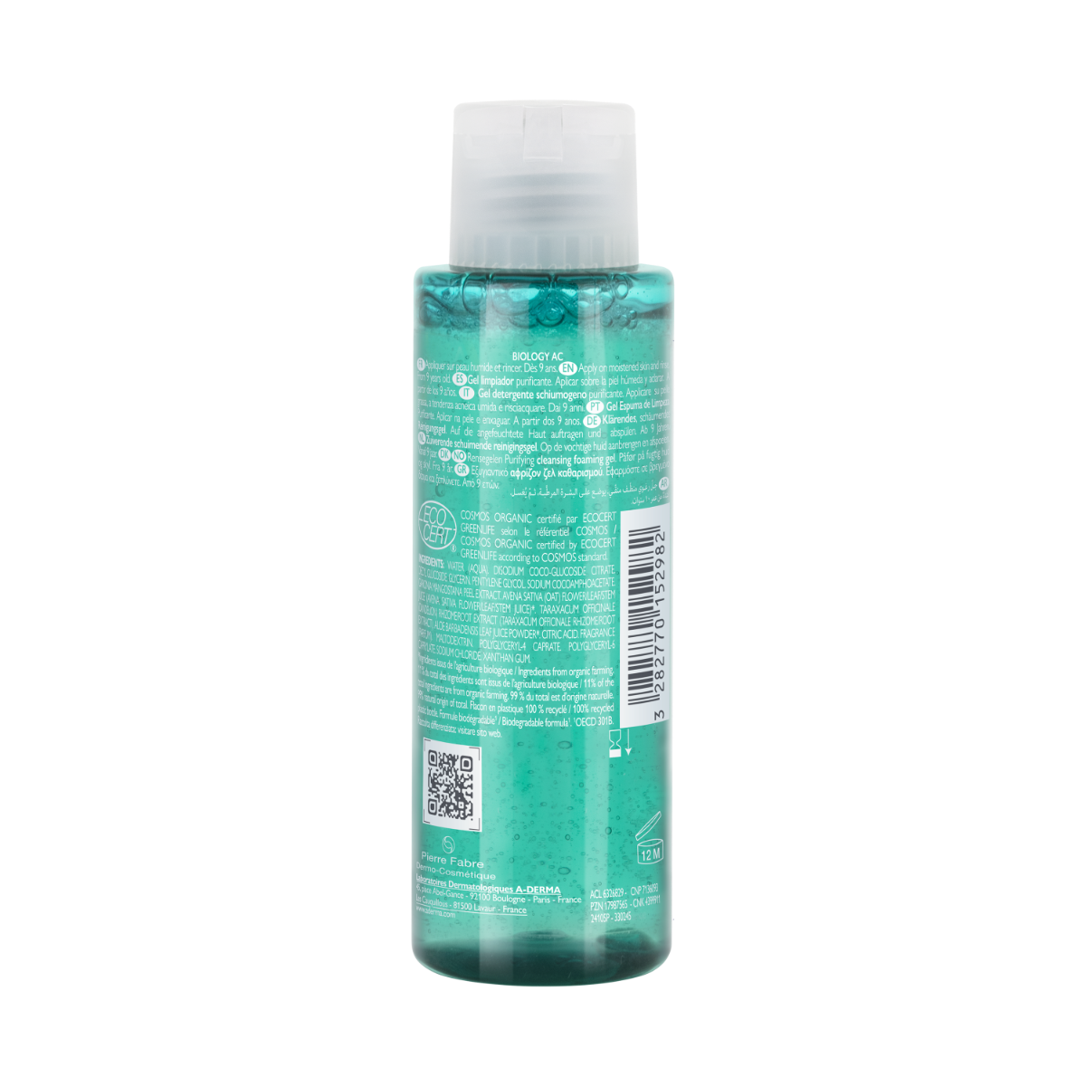 A-Derma Biology AC Gel Detergente Schiumogeno Purificante Anti-imperfezioni 100ml-3