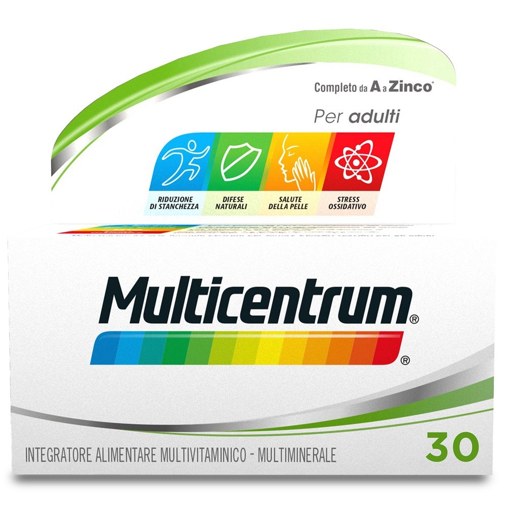 Multicentrum Adulti Integratore Alimentare Multivitaminico Vitamina C B D3 Calcio Ferro Zinco 30 Cpr-8