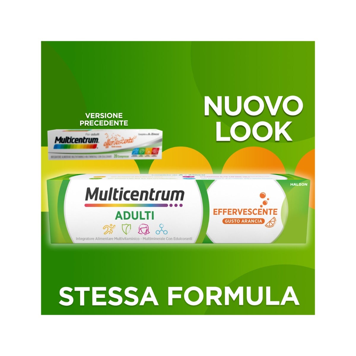 Multicentrum Adulti Effervescente Integratore Alimentare Multivitaminico Vitamina B C D3 Ferro 20 Compresse-1