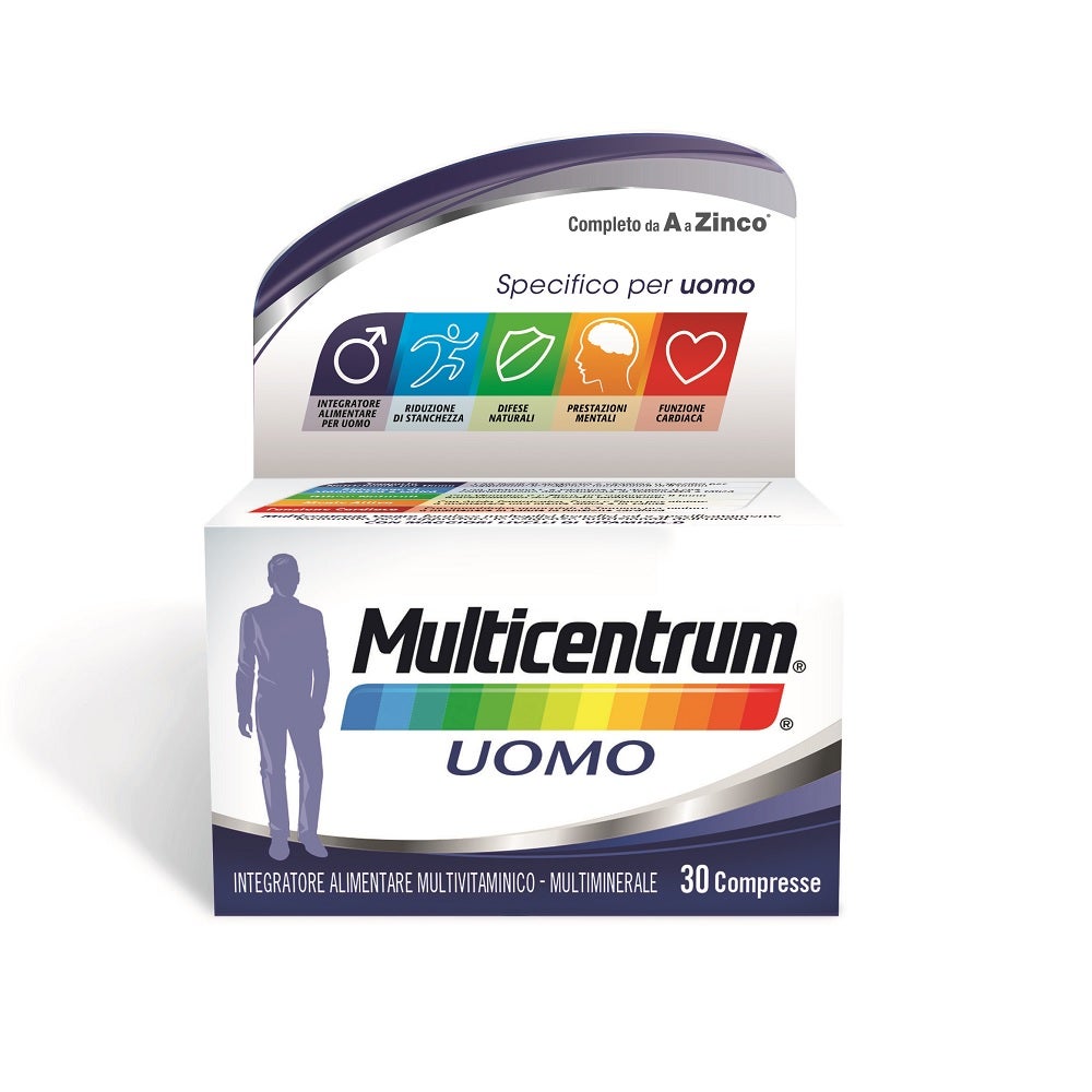 Multicentrum Uomo Integratore Alimentare Multivitaminico Vitamina B D3 A Calcio Magnesio 30 Compresse-8
