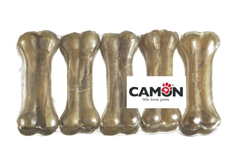 Camon Osso Di Pelle Bovina Per Cani 10cm 4 Pezzi 200g-3