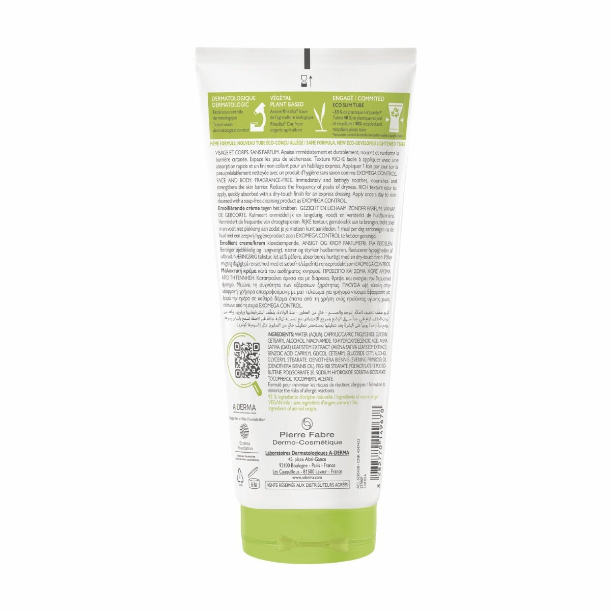 A-Derma Exomega Control Crema Emolliente Anti-Grattage 200ml-3