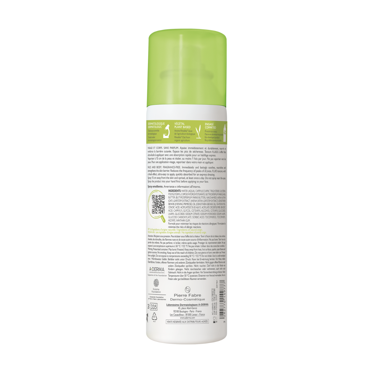 A-Derma Exomega Control Spray Emolliente Anti-Grattage 200ml-3