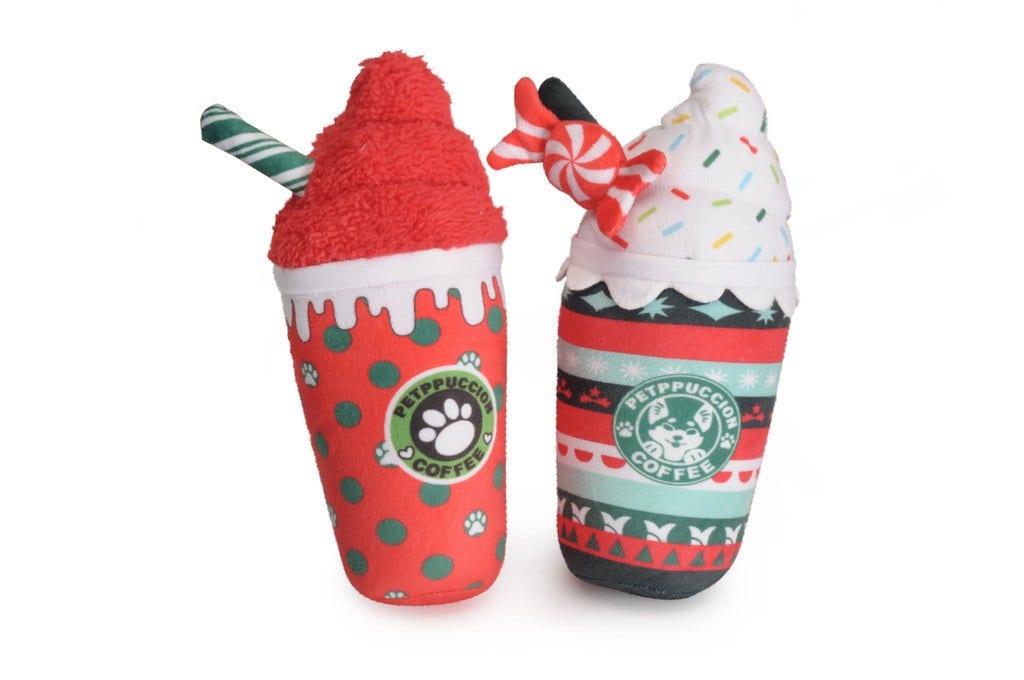 Camon Bicchierone Natalizio in Peluche Per Cani Con Squeaker-2