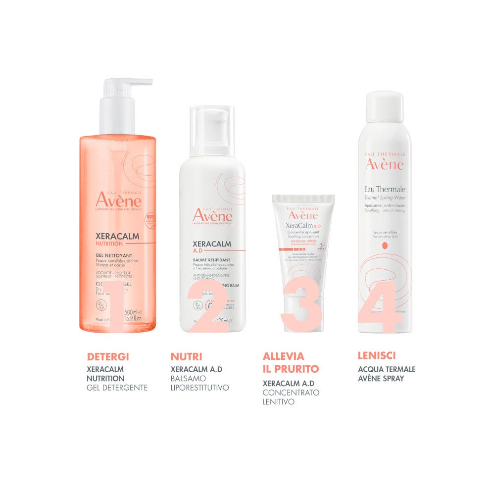 Eau Thermale Avène Xeracalm Nutrition Gel Detergente Pelle Secca 500ml-5