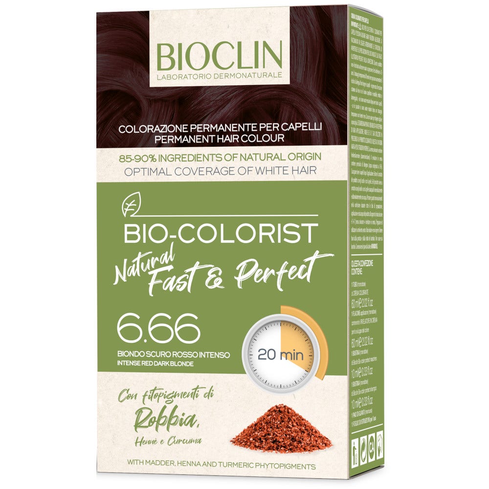 Bioclin Bio-Colorist Natural Fast E Perfect 6.66 Biondo Scuro Rosso Intenso  - 2