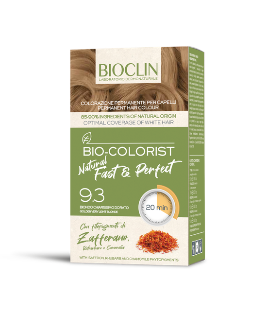 Bioclin Bio-Colorist Natural Fast E Perfect 9.3 Biondo Chiarissimo Dorato  - 1