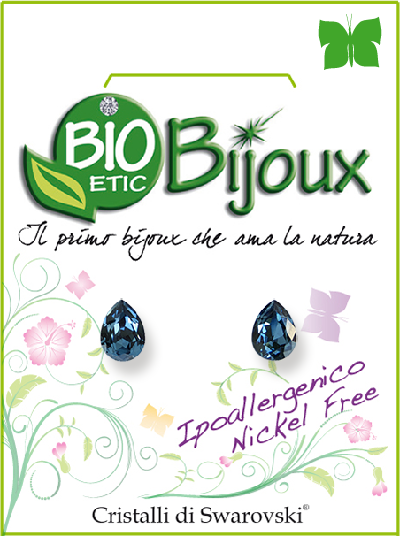 Bio Bijoux Orecchino Goccia 6X4mm Denim Blue  - 1