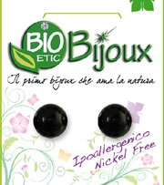 Orecchino Perla 8mm Black  - 1