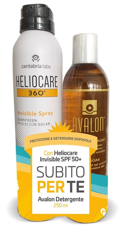 Heliocare Invisible Spray Spf50+ 200 ml + Avalon Detergente Fluido 250 ml-1