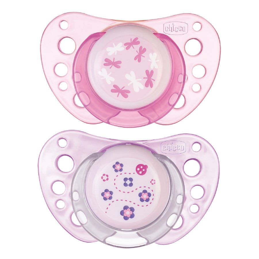 Chicco Succhietto Air Girl Silicone 6-12pz  - 1