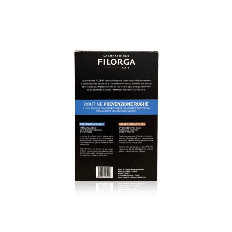 Filorga Cofanetto Hydra Hyal Siero 30ml + Uv-Bronze Solare Viso 40ml SPF50+  -8