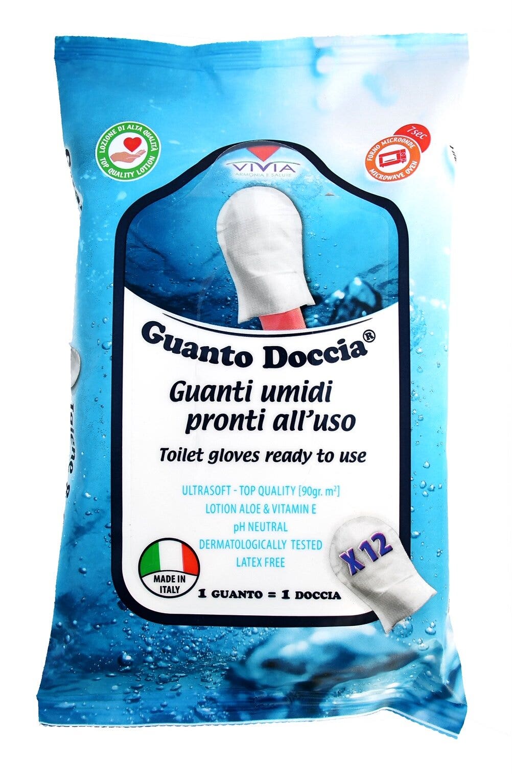 Vivia Guanti Umidi Corpo Senza Risciacquo 12 Pezzi-1