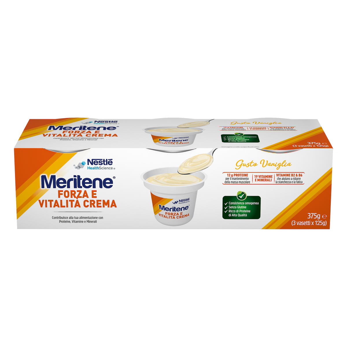 Meritene Crema Vaniglia 3x125 g  - 3