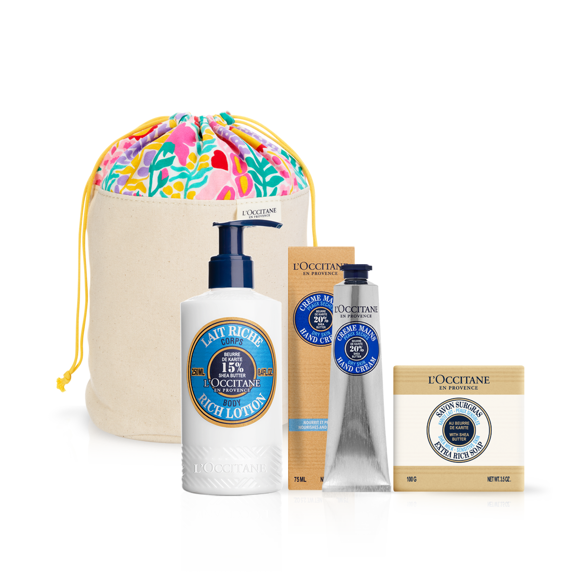L'Occitane Cofanetto Latte Corpo 250ml + Crema Mani 75ml + Sapone Solido 100gr-1