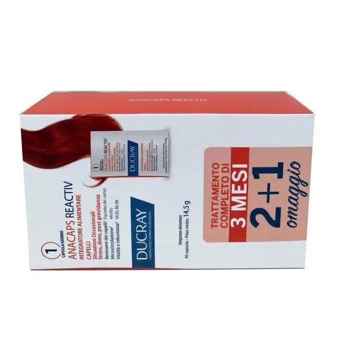 Ducray Anacaps Reactiv Integratore Alimentare Capelli 3x30 Capsule-4