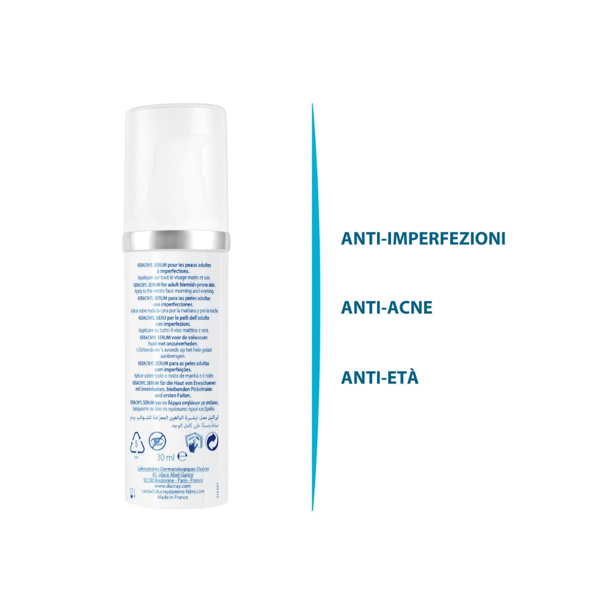 Ducray Keracnyl Siero Pelle Grassa/Tendenza Acneica 30ml-3
