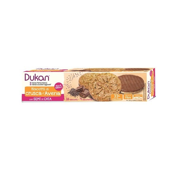 Dukan Biscotti Semi Di Chia Con Cioccolato 160g  - 1
