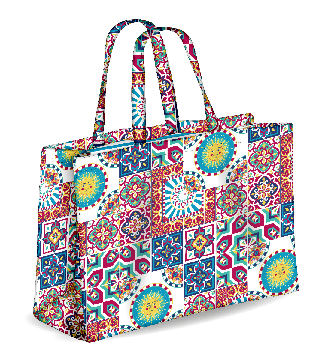 Colors Tote Borsa Mare Reversibile Sun Mix-0